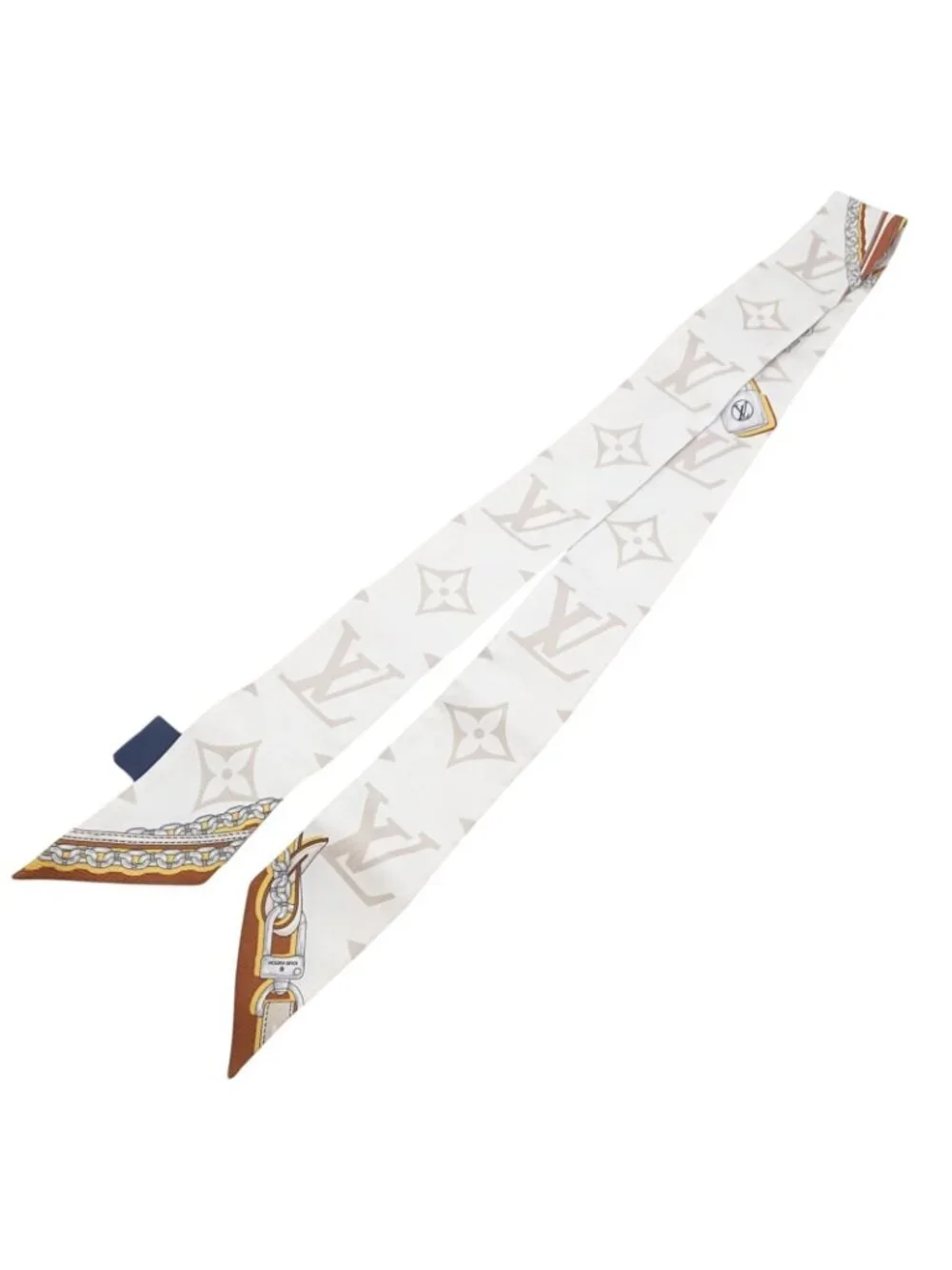 Louis Vuitton Bandeau BB Ultimate for Beige White Silk Gift Scarf
